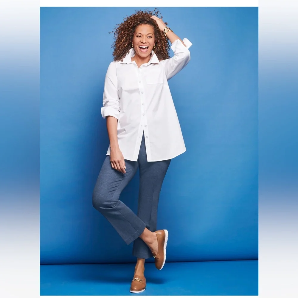 Talbots Montauk pant, denim Heather, misses 8, nwt - Picture 5 of 16